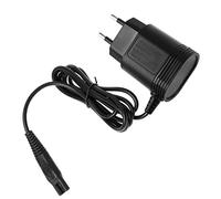KERDEJAR Cargador de afeitadora, Cargador de 2 Clavijas, Adaptador de Corriente de Enchufe Europeo para afeitadoras Philips HQ8505 / 6070/6075/6090 Negro