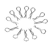 KERDEJAR Clips de Carcasa de Cuerpo, Pinzas de Carcasa de Cuerpo de 12 Piezas Pin de Acero Inoxidable para HSP Redcat HPI RC 1/10 Modelo de Coche Plateado