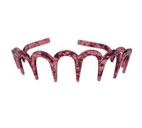KERDEJAR Peine para el Cabello, Diadema Estable de acrílico marrón con Dientes de Tiburones, Diadema para Mujer, joyería para el Cabello 3#
