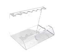 KerDejar Soporte de acrílico transparente para bolígrafos, 12 ranuras para bolígrafos, soporte para uñas, maquillaje, brochas de arte, organizador para estudios de arte de oficina, transparente