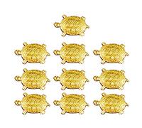 KERDEJAR Tortuga de Dinero Japonesa, 10 Piezas Feng Shui Golden Money Turtle Tortuga de la Suerte Japonesa Que Protege orando por la Fortuna Home Fortune Wealth Lucky Gift Gold