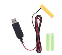 KERDEJAR Universal LR03 Eliminador de batería AAA Cable de Fuente de alimentación USB de 2 m Reemplazo de 1 a 4 Piezas AAA 1.5V Batería para Reloj de Linterna de Juguete eléctrico