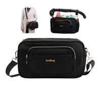 kerilang Carrito universal para cochecito con soporte para tazas, bolsillo para toallitas, correa para el hombro, bolsa de viaje impermeable para bebé y bolsa organizadora para cochecito para padres