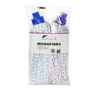 KERKOM Duplo Fregona de Microfibra Serreta de Alta Absorción | Especial para Suelos Delicados, Parquet y Tarima | Secado Rápido sin Rastro | Rosca Universal