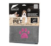 KERKOM Toalla Mascotas 110 x 70 cm - Microfibra 100% - Secado rápido Tras baño o Lluvia - Perros y Gatos - Suave con Pelaje y Patas - Lavable