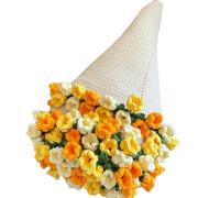 KERLYING Manta con Ramo De Rosas Y Flores De Ganchillo Hecha A Mano, RomáNtica Manta Floral De Rosas Tejida A Mano, Regalo para El DíA De La Madre, CumpleañOs, DecoracióN del Hogar (C)