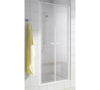 Kermi puerta abatible IBIZA 2000 PTD 08018, I2PTD080181AK, Color: Plata Mate Brillo Real Glass transparente