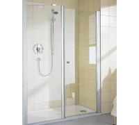 Kermi puerta abatible IBIZA 2000 SOR 16018, I2SOR160181PK, Color: Silver Matt Gloss Real Glass clear Clean