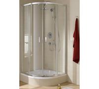 Kermi quarter circle IBIZA 2000 T10 V3218, I2T10V32182PK, Color: Blanco Genuino vidrio transparente Clean