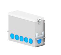 Kermi x-well Distribuidor/Colector elevado, de 17 vías, para conducto de aire 75/92 - Y2202000006K