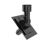 Kermi x-well Teja universal NW 125 con sombrerete para tejado, negra - Y2402125007K