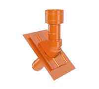 Kermi x-well Teja universal NW125 con sombrerete para tejado, rojo natural - Y2402125008K