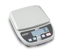 KERN Báscula de laboratorio de bajo costo con placa de pesaje grande, precisión hasta 1 g, rango de pesaje de 12 kg