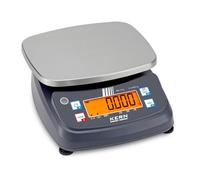 KERN FPB 15K-3 - Báscula de mesa protegida por IP con pantalla de pesaje, legibilidad [d]: 1 g, rango de pesaje [Max]: 15 kg, IP68/IP69K, pantalla a color para pesaje de tolerancia, batería incluye