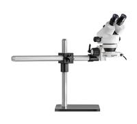 Kern Microscopio stereo zoom OZL 961, bino, 0,7-4,5x, Brazo telescópico Trípodes (Placa), Anillo LED