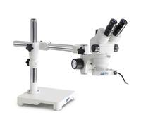 Kern Microscopio stereo zoom OZM 903, trino, 7x-45x, HSWF10x23mm, Trípodes, Un brazo (430 mm x 385 mm) con tablero, Iluminador anular LED 4,5 W