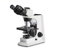KERN Optics - Microscopio de contraste de fase de alta calidad, tubo trinocular, Infinity E-Plan/Plan, blanco/negro, objetivo 4x/10x/40x/100x, halógeno de 20 W, haz continuo