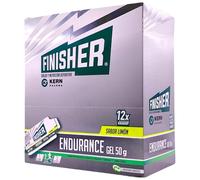 Kern Pharma Finisher Endurance Gel 12 Sobres de 50gr - Gel Energético de Liberación Prolongada - Con Palatinosa (Carbohidratos), Vitamina C, B6 y B12 - Retrasa la Fatiga - Sabor Limón