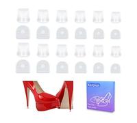 Keroius 6 tamaños de protectores de talón, protectores de talón alto, protectores de punta de talón alto, almohadillas antideslizantes que reducen el ruido para tacones altos, perfectas para bodas,