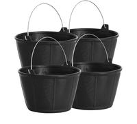 KEROPPA, Cubo Goma Albañil, Asa Metálica, Caldereta para Obra, 11 litros Multiusos Transporte de Agua y Materiales, Resistente (4)