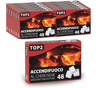 Kerosene - Encendedor - Bloques de briquetas blancas inflamables para chimeneas, estufas, barbacoas, hogueras de carbón vegetal, hornos de leña parrillas, encendedores sólidos rápidos (24)