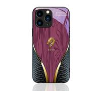 Kerquyu Personalized Wood Grain Dragon Compatible with Tempered Glass Case for iPhone 17/16/15 Plus Pro MAX, Dragon Pattern Glass Silicone Shockproof Cover (For 15Pro,Purple)