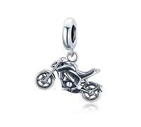 Kerraom Charm Plata 925 Colgante Motocicleta para Mujer - Charm Moto para Collar Pulseras - Regalo Único para Cumpleaños de Niñas, Madres, Amigas y Amantes de la Moto