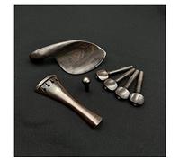 KERREY 1 Juego De Piezas De Acesorios De Madera De Ébano para Violín 4/4, Pieza Trasera + Clavijas De Afinación + Pasadores + Reposapiés/Soporte para Barbilla Kit acesorios violín (Color : Model 1)