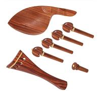 KERREY 1 Juego De Reposapiés De Violín, Pieza Trasera, Juego De Tornillos De Pasador Para Kit De Violín 4/4, Accesorios De Violín De Tamaño Completo, Clavijas De Violín De Palisandro Kit acesorios vio