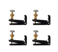 KERREY 4 Uds/1 Juego De Afinadores Finos De Violín para 4/4-3/4 Ajustador De Cuerda De Metal De Violín Niquelado Antioxidante Kit acesorios violín (Color : Black)
