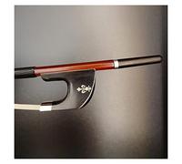 KERREY Bass Bow Brazilwood Round Stick Ebony Rana con Flor Piezas de níquel Plateado Arco violín de Estudiante (Color : 3/4)