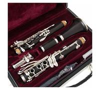 KERREY Clarinete Estudiante Ebony Blackwood Clarinete BB Clarinets Baquelita 17 Teclas Boquilla Cañas (Color : Ebony)