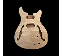 KERREY Cuerpo De Guitarra Sin Terminar Mahogany Maple Semi-Hollow Guitarra Eléctrica Kits Guitarra Bricolaje sin terminar