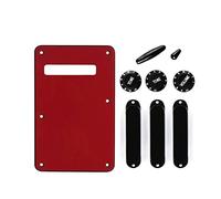 KERREY Juego De Placa Trasera De Guitarra Eléctrica Y Cubiertas De Pastilla Cerradas 2T1V Tono Volumen Perillas Convertidor Punta Accesorios Guitarra (Color : Crimson 3Ply)
