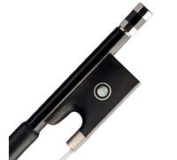 KERREY Prossional Arco violín Arco De Fibra De Carbono para Violín, Arco De Violín Negro, Palo Redondo, Rana De Ébano De Crin Real para Violín De Tamaño 1/8 1/4 1/2 3/4 4/4 (Color : 1-4)