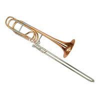 KERREY Trombón Profesional Cuproníquel Funda Deslizante Campana de latón Lacado Dorado Trombón bajo