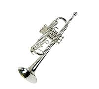 KERREY Trompeta Estándar Latón Instrumento Musical Popular Plateado Níquel Tono BB Trompeta Trompeta Profesional