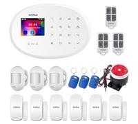 KERUI WiFi Alarmas para Casa Inalámbrico Ring Alarm, 4G Sistema de Alarma Doméstica Antirrobo con Detector de Movimiento, Alarma Puerta, Alerta App, Funciona con Alexa y Google Assistant