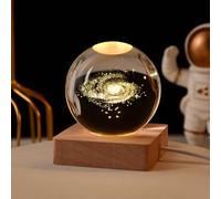 Keruidian Bola de cristal personalizada con luz LED nocturna para dormitorio, oficina, regalo, boda, pareja, padres, mascotas, fotos, regalos de recuerdo (6 cm)
