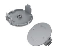 KERYBW 2 piezas de cubierta de bobina compatible con Bosch 1600A01R5J, tapa de repuesto para Bosch Universal GrassCut 18, Universal GrassCut 18-26, GrassCut universal 18-260