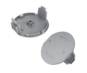 KERYBW 2 piezas de cubierta de bobina para cortacésped Compatible con Bosch 1600A01R5J, tapa de reemplazo para cortacésped universal Bosch GrassCut 18, GrassCut universal 18-26, GrassCut universal 18