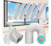 Kerykwan - Kit de aire acondicionado portátil para ventana horizontal o vertical, conducto de escape de 15 cm, kit de ventilación ajustable para conductos, panel de sellado universal