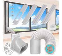 Kerykwan Kit de puerta de ventana de aire acondicionado portátil con manguera de escape de 5.9 pulgadas Kit de ventilación de CA ajustable para conductos universal panel de sellado