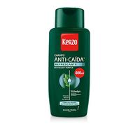 Kerzo Champú Anticaída Refrescante para Cabellos Grasos - 3 Recipientes de 400 ml - Total: 1200 ml