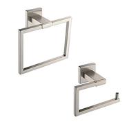 KES Conjunto de Accesorios Baño Anillo de Toalla Portarrollos Papel Higiénico Pared Acero Inoxidable SUS304 Cepillado, LA242-21