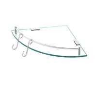 KES Estante Baño Cristal Estanteria Baño 7MM Grueso Vidrio Templado Estanteria Ducha Cristal Pared con Toallero Acero Inoxidable SUS304 Acabado Pulido, BGS2101A