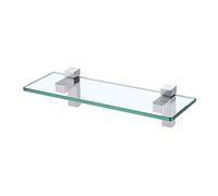 KES Estante Baño Cristal Estanteria Pared Baño 8MM Grueso Vidrio Templado Estantería de Cristal Ducha 35CM Pared Acabado Pulido, BGS3201S35