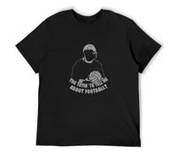 Kes Inspired Football Retro Classic 60S Yorkshire British Film Movie Camiseta Graphic Printed Tee Shirt Mens Black Shirt, Negro , XXL