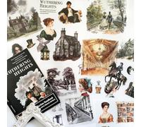 Kesari 20 hojas de pegatinas para libros de recortes, figuras literarias clásicas, accesorios para libros de recortes, adecuados para diario de balas, álbum de fotos, ordenador, scrapbooking (Revenge