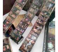 Kesari 3 rollos de cinta adhesiva decorativa Washi Tape, tema gótico mágico lectura, pegatinas decorativas para Scrapbooking PET, accesorios para Bullet Journal, agendas, álbumes de fotos (Magic